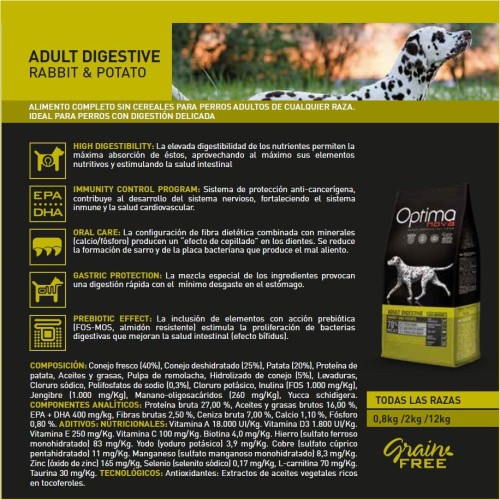 Optima Nova Adult Digestive 12 Kg