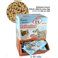 Crunch Cat Treats Chicken/Malt 50g C/40 Bags - Delicious Reward