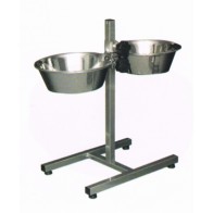 Soporte Inox. 2 Comederos 1,8 Lts. para Perros