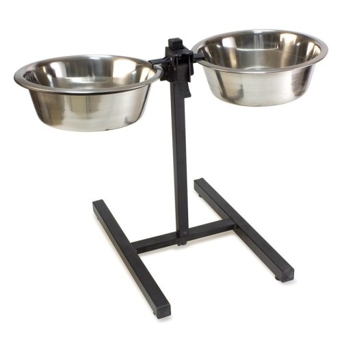 Soporte Inox. 2 Comederos 1,8 Lts. para Perros