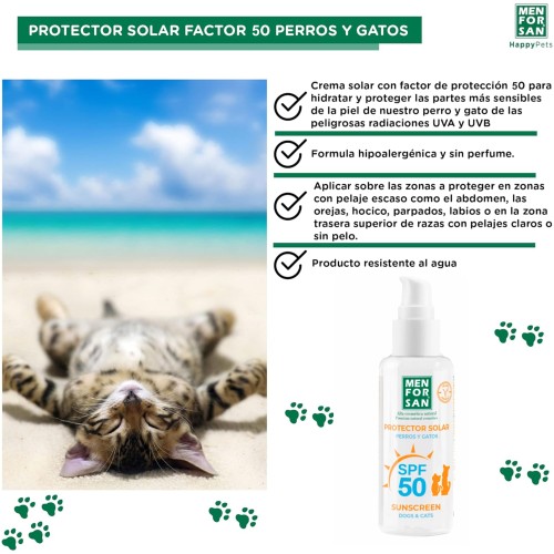 Menforsan Protector Solar Factor 50 60 Ml. | Protección Solar Segura para Mascotas