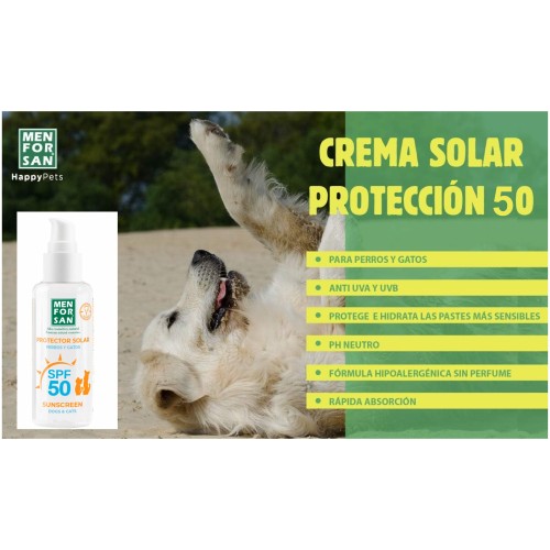 Menforsan Protector Solar Factor 50 60 Ml. | Protección Solar Segura para Mascotas