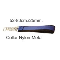 Blue Nylon/Metal Collar Stylish and Durable