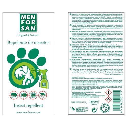 Menforsan Natural Insect Repellent with Citronella 500 ml