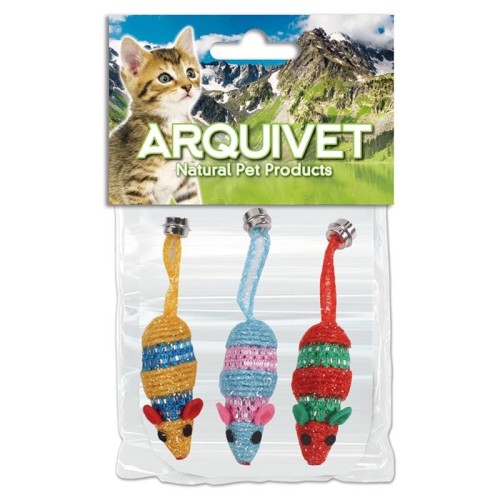 Set de Ratones Coloridos para Gatos - 3 Uds.