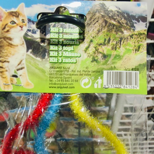 Set de Ratones Coloridos para Gatos - 3 Uds.