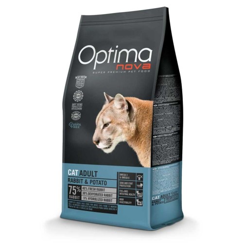 Optima Nova Cat Adult Rabbit Potato 8kg Premium Cat Food