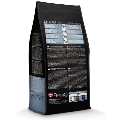 Optima Nova Cat Adult Rabbit Patata 8 Kg Alimento Premium para Gatos