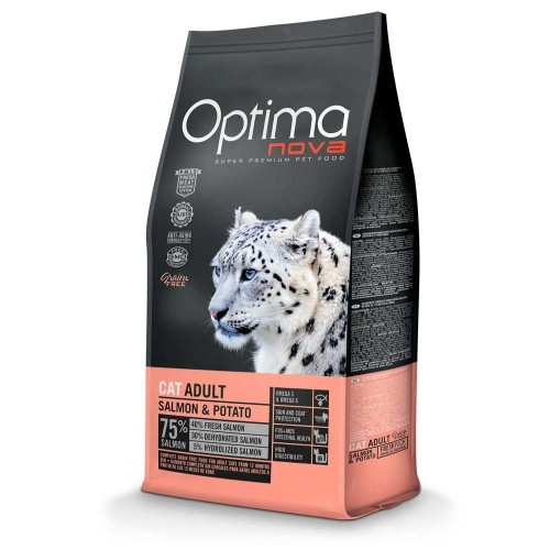 Optima Nova Cat Adult Salmon Patata 8 Kg Alimento Premium
