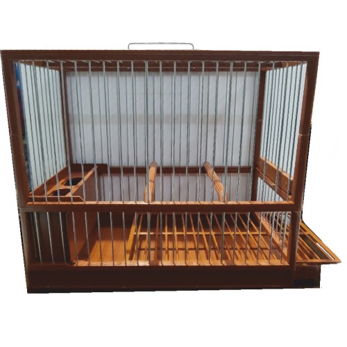 Large Mocking Cage with Grill Brown Domen