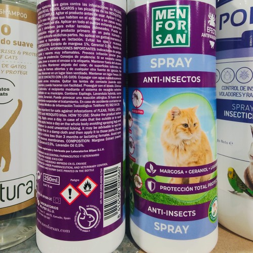 Spray Anti Insectos Menforsan 250ml para Gatos