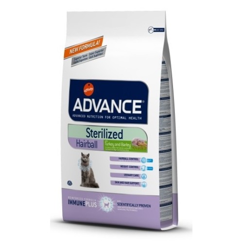 Advance Cat Food Hairball Esterilizado 10 Kg