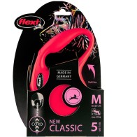 Flexi Nuevo Classic M Cordon 5 Mts. Rojo