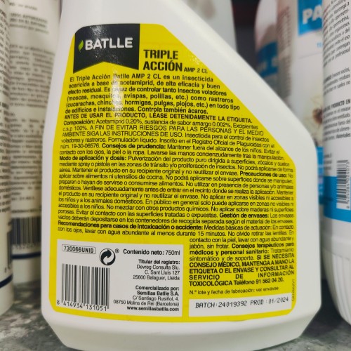 Triple Accion (insectos) 750 Ml. Batlle