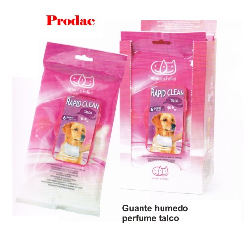 Wet Gloves for Pets Talc 6 pcs