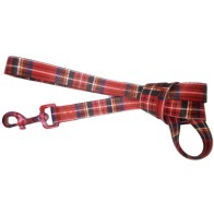 Green Checkered Nylon Leash 20x120 Stylish Pet Accessory