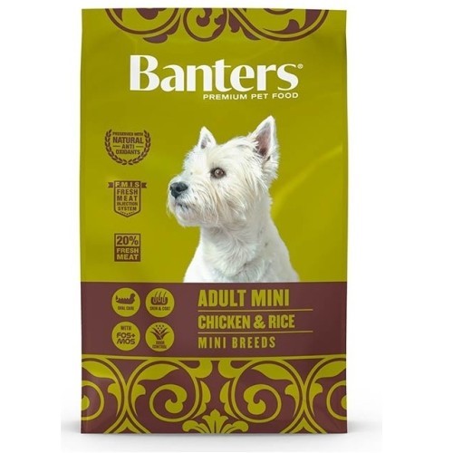Alimento Para Perros Adultos Mini Banters 3 Kg Pollo y Arroz