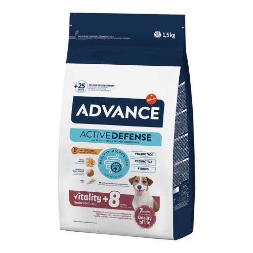 Advance Mini Senior Pollo 1.5kg Comida para Perros