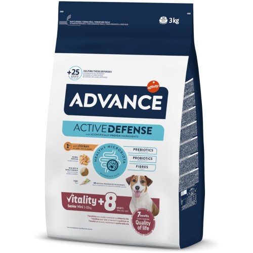 Advance Mini Senior Pollo 1.5kg Comida para Perros