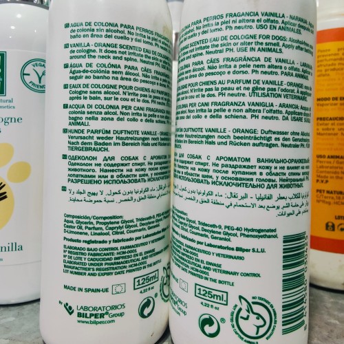 Menforsan Agua De Colonia Vainilla/naranja Perros 125ml.