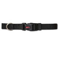 Collar Básico de Nylon Negro para Perros