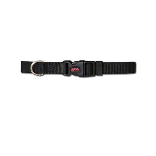 Collar Básico de Nylon Negro para Perros