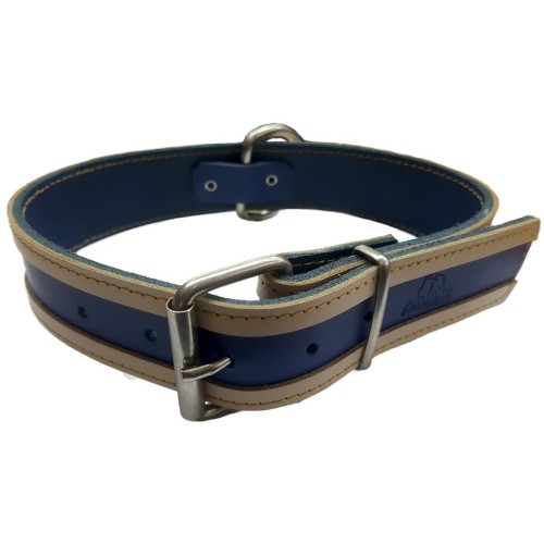 Collar De Perro De Cuero Rojo Y Negro