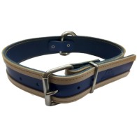 Collar De Perro De Cuero Rojo Y Negro