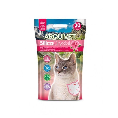 Perlitas Arquicrystal 3,8L Arena para Gatos Aroma Rosas