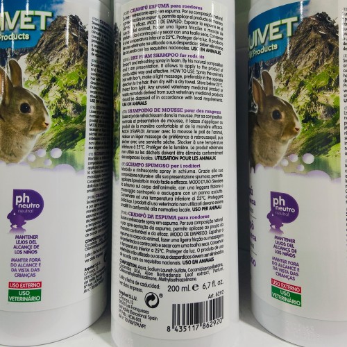 Dry Foam Shampoo for Rodents 200ml
