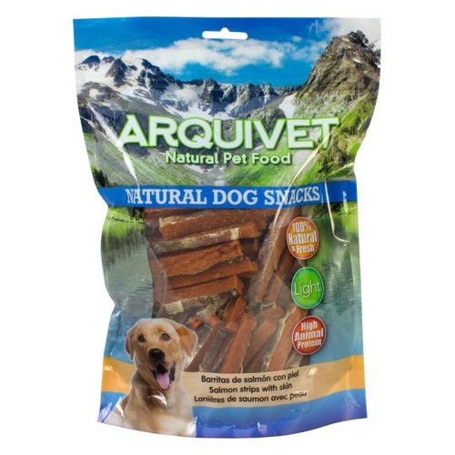 Snack Barritas De Salmon Con Piel 100 Gr. Arquivet - Deliciosa Golosina Natural para Perros
