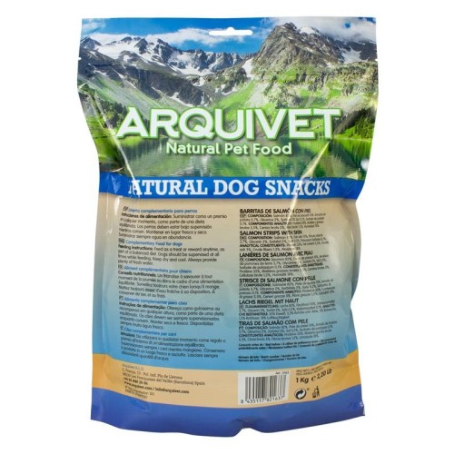 Snack Barritas De Salmon Con Piel 100 Gr. Arquivet - Deliciosa Golosina Natural para Perros