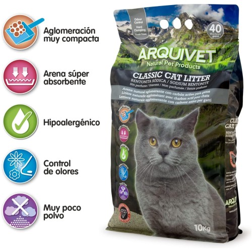 Arena Natural Bentonite Carbon Active 10 Kg.