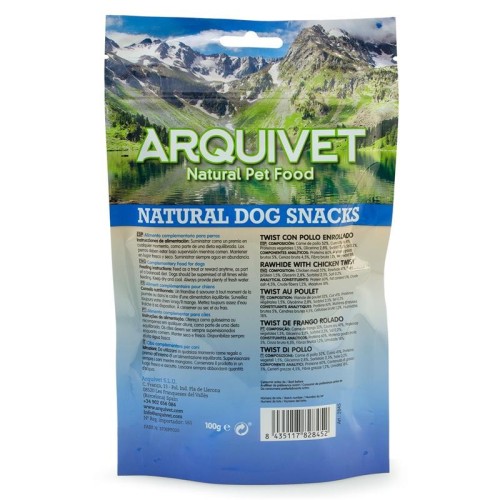 Snack Twist Con Pollo Enrollado 100gr - Premios Saludables para Perros