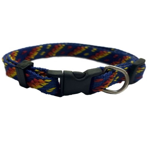 Collar Nylon Azteca Azul 20mm 35-50cm