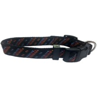 Blue Aztec Nylon Collar 20mm 35-50cm