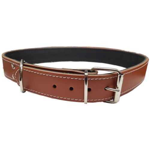 Collar Cuero Cosido 85cm Negro | Accesorio para Razas Grandes