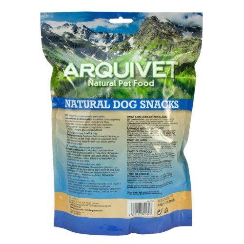 Twist Con Conejo Enrollado 1 Kg para Perros