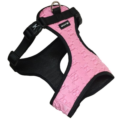 3D Skull Harness L 40 X55-65cm Pink