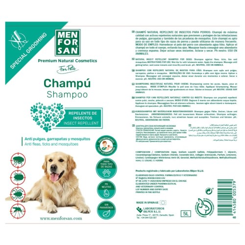 Repellent Shampoo with Citronella for Dogs 5L