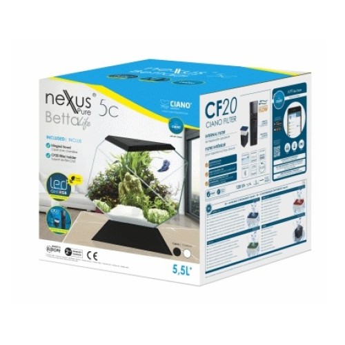 Nexus 5c Betta Life Aquarium Black 5.5L