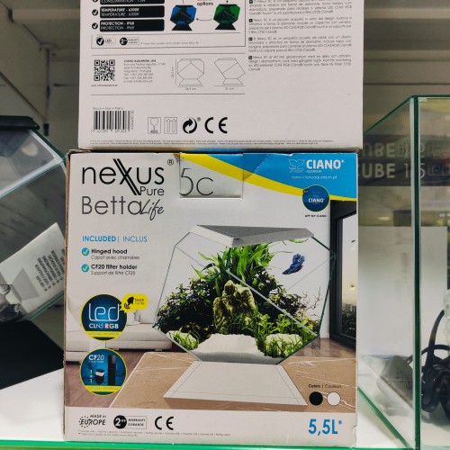 Acuario Nexus 5c Betta Life Negro 5,5L