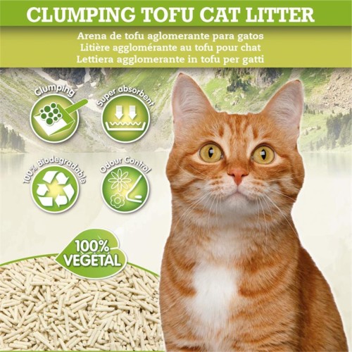 Arena Natural para Gatos Tofu 6 Litros