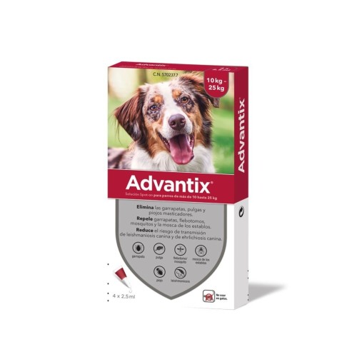 Solución Spot-on Advantix para Perros 10-25 kg