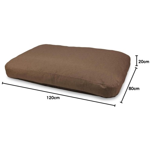 Chocolate Brown Dog Bed 120x80x20cm