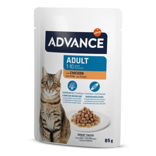 Advance Bocaditos En Salsa Con Pollo para Gatos Adultos
