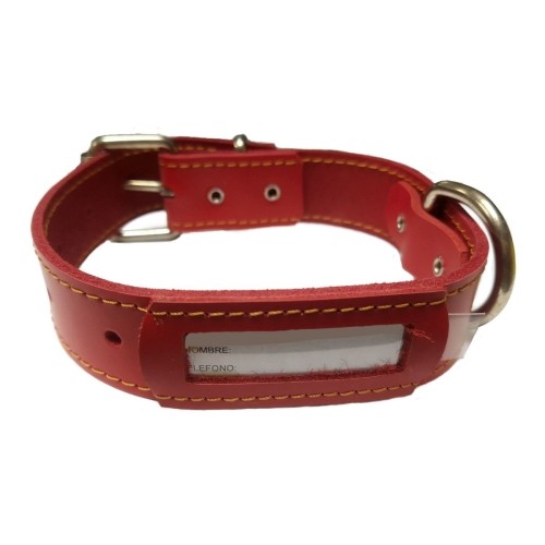 Collar Cuero Buzon Marrón 45x3cm