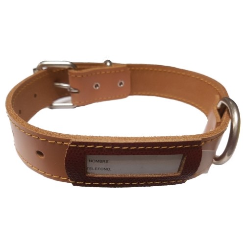 Collar Cuero Buzon Marrón 45x3cm