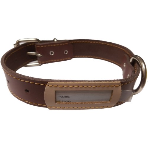 Collar Cuero Buzon Marrón 45x3cm
