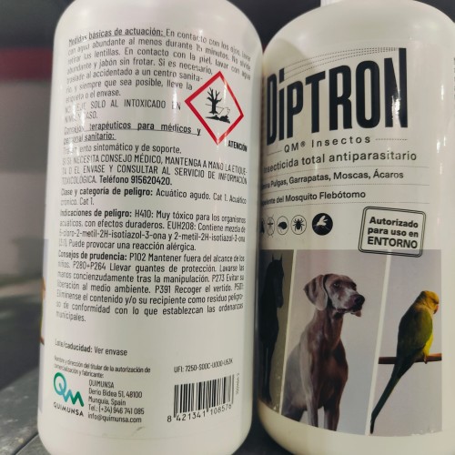 Diptron Qm Insecticida para Caballos/perros 1lt.
